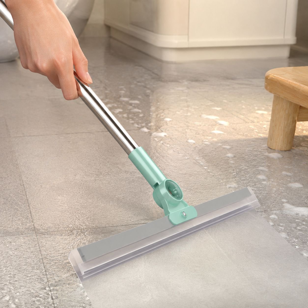 Silicone Bathroom Broom Water Scraper Cleaning Tool