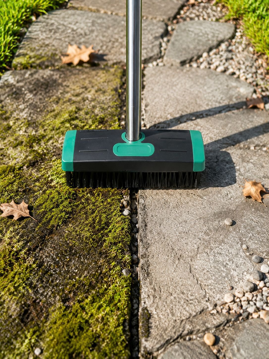 Cepillo manual para eliminar musgo y suciedad