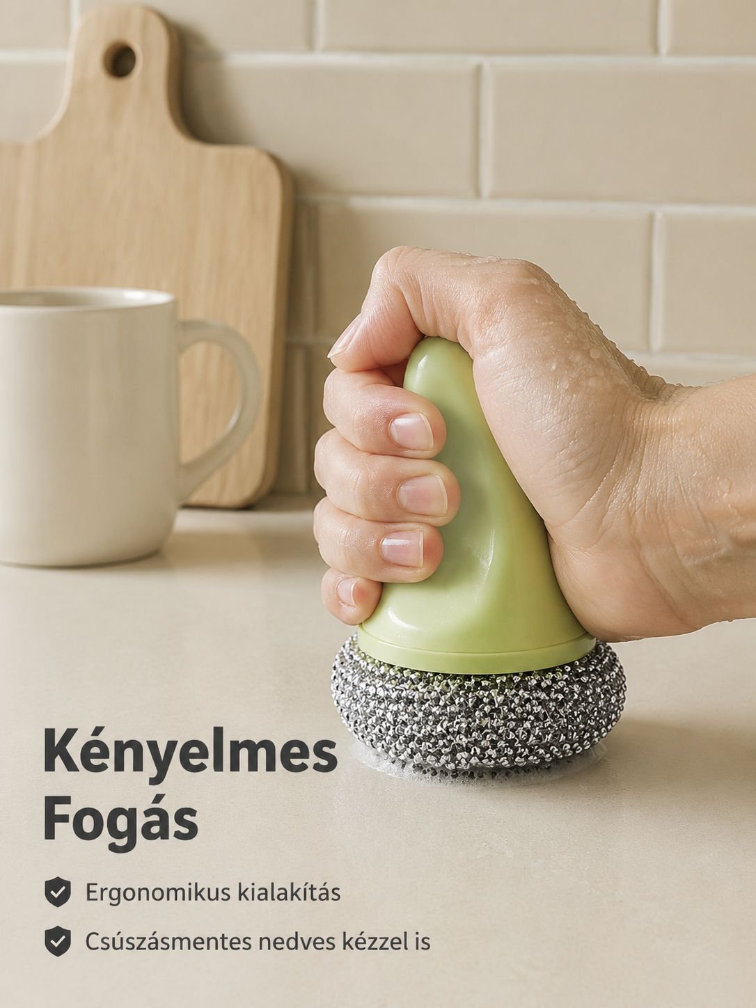 Konyhai tisztító edénykefe