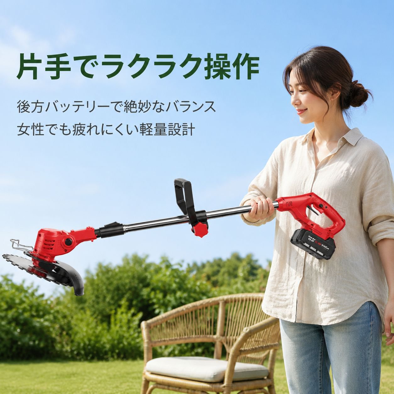 新型リチウム電池充電式芝刈り機