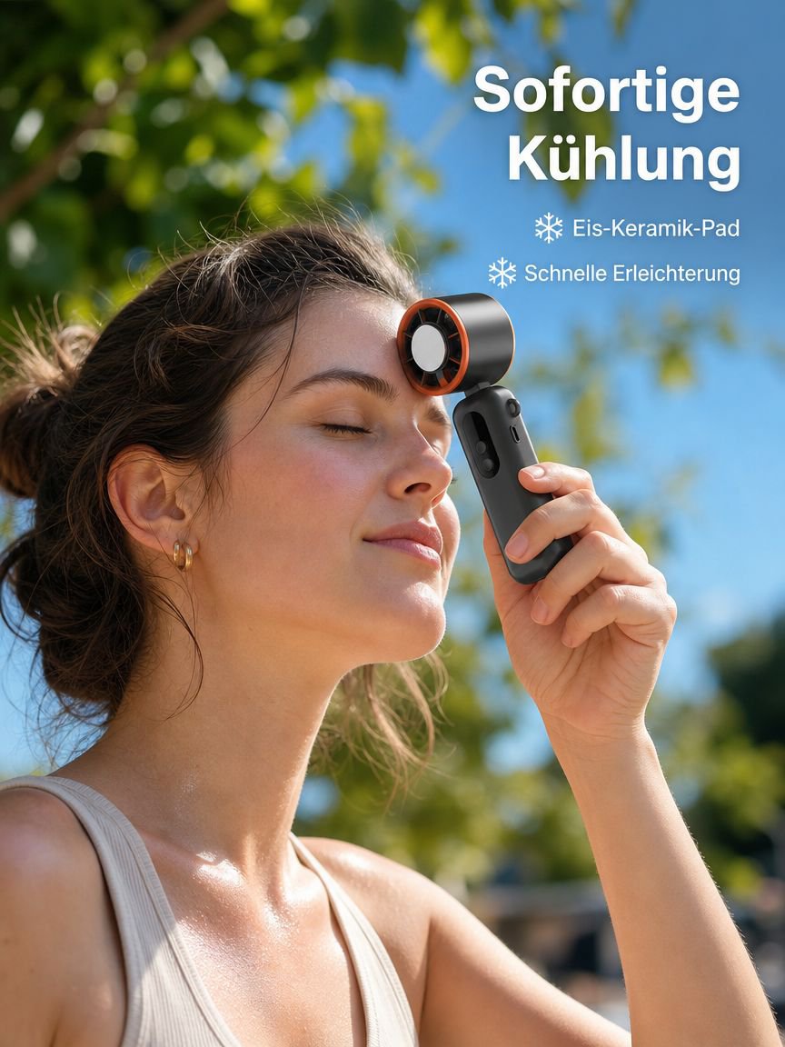 Um den Hals hängender Ventilator für unterwegs