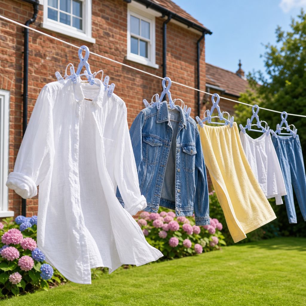 Multi-clip windproof hanger for outdoor laundry