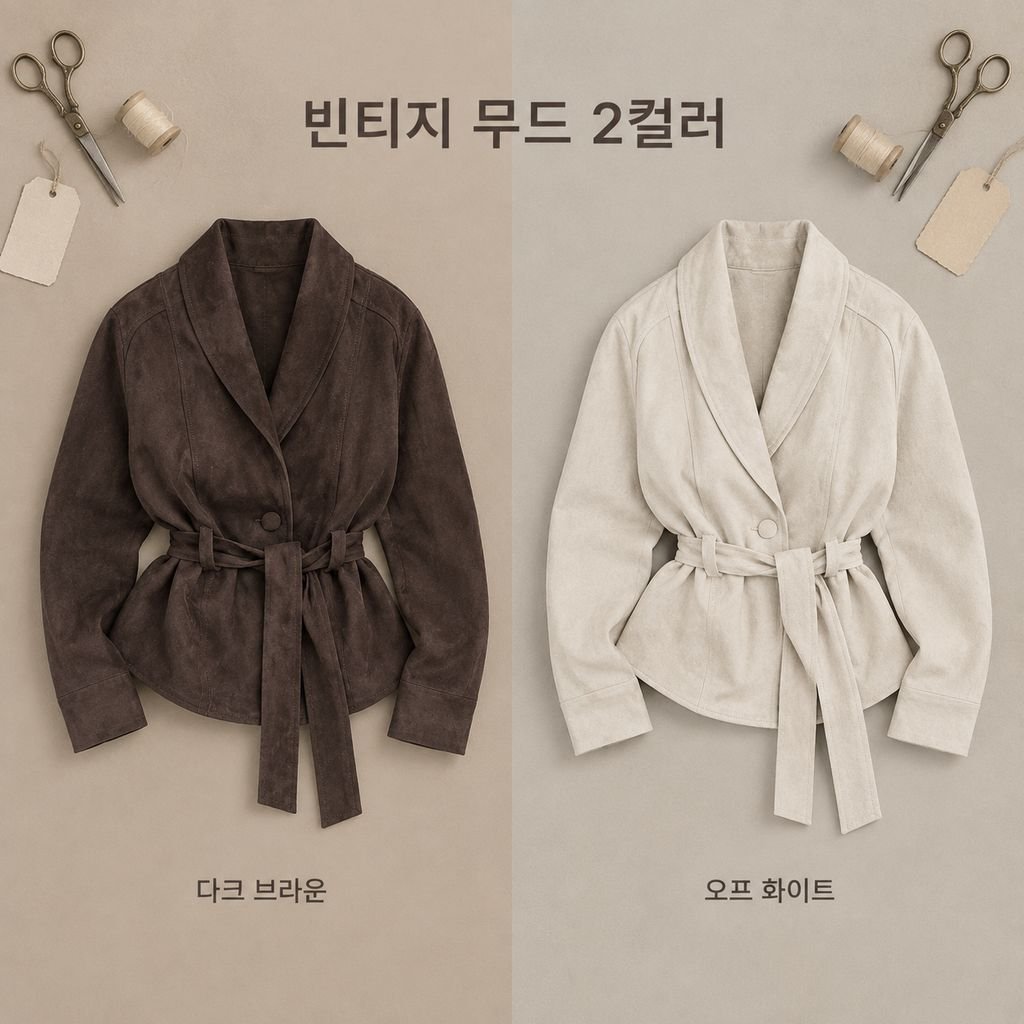 여성용 빈티지 스타일 인조 스웨이드 재킷 (가을/겨울)
