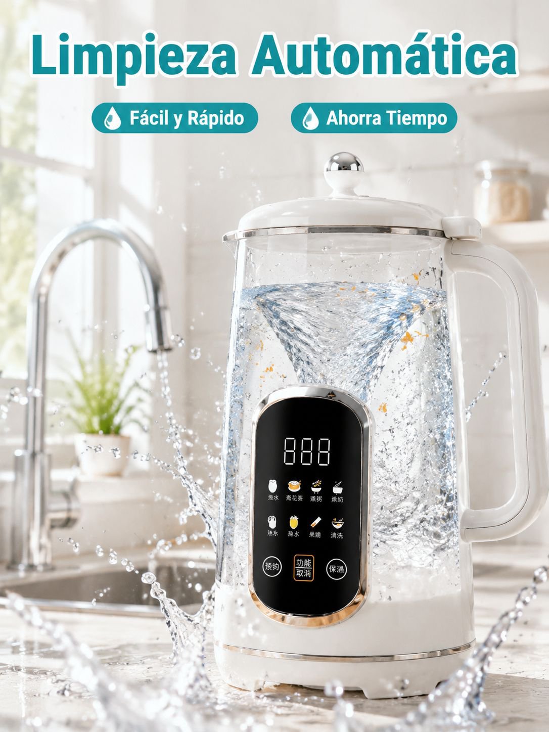 Licuadora doméstica totalmente automática y silenciosa, sin cocción, sin residuos, sin filtrado