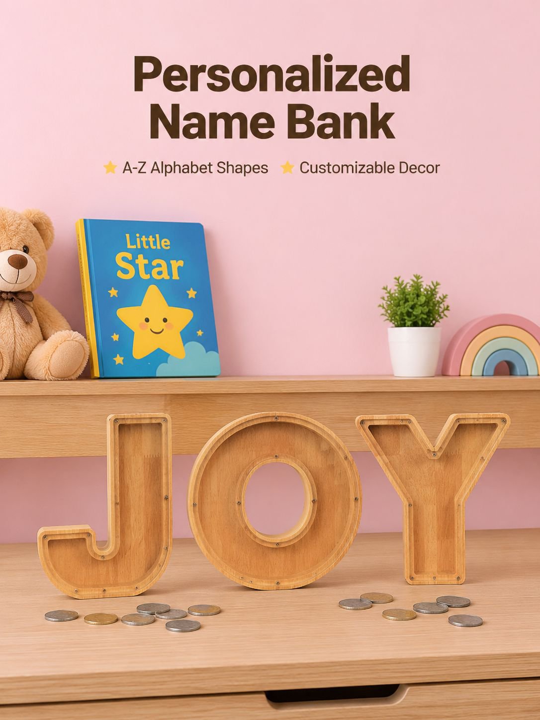Wooden Gift Money Box Ornament