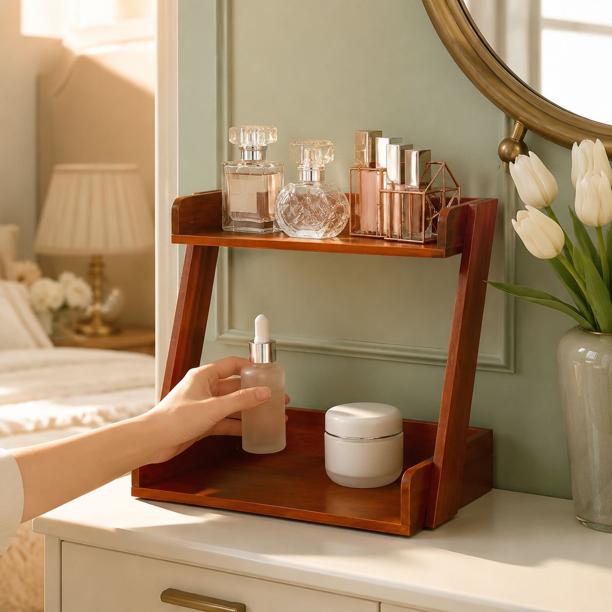 Wooden storage box for books and kitchen essentials
