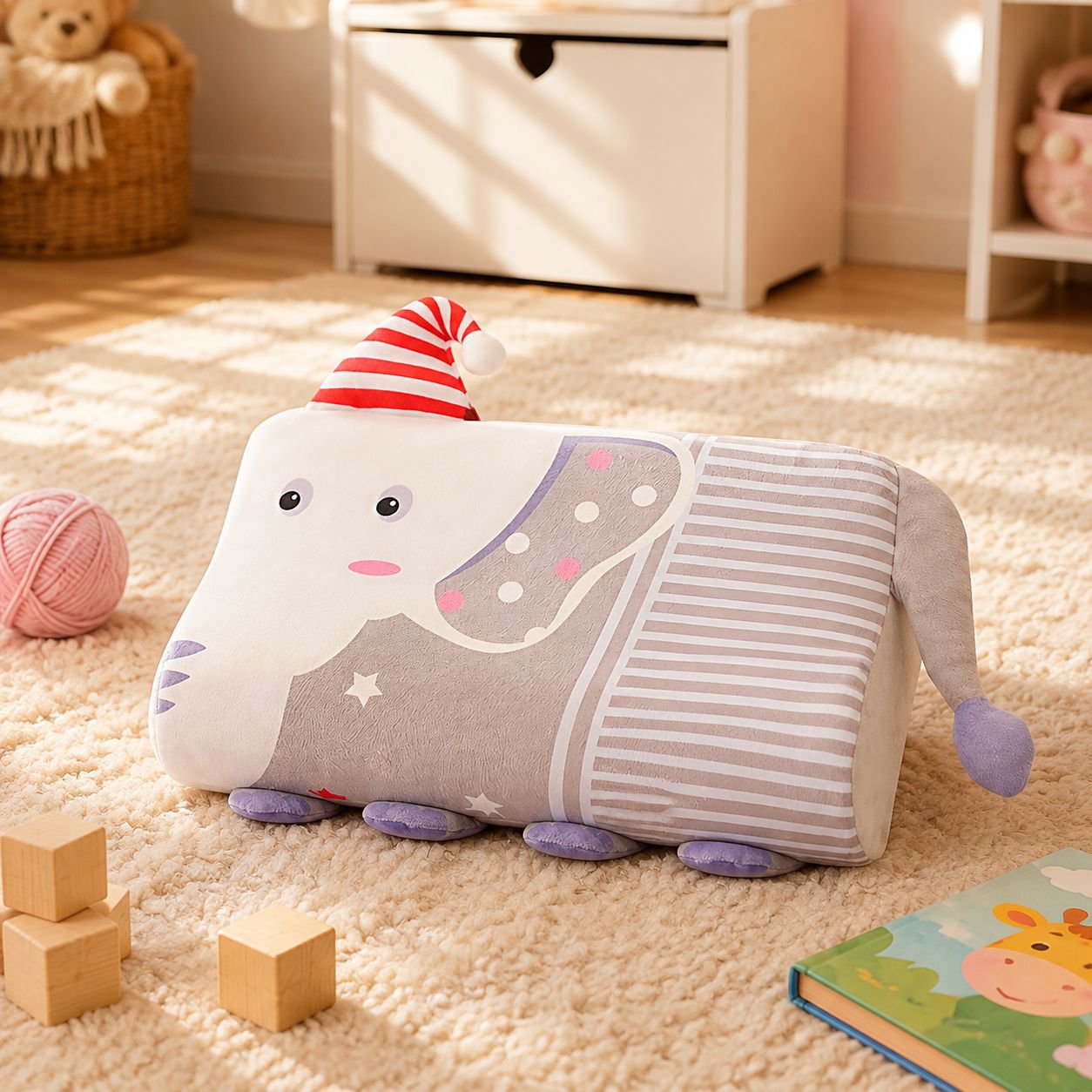 Cartoon latex pillow for children in autumn and winter