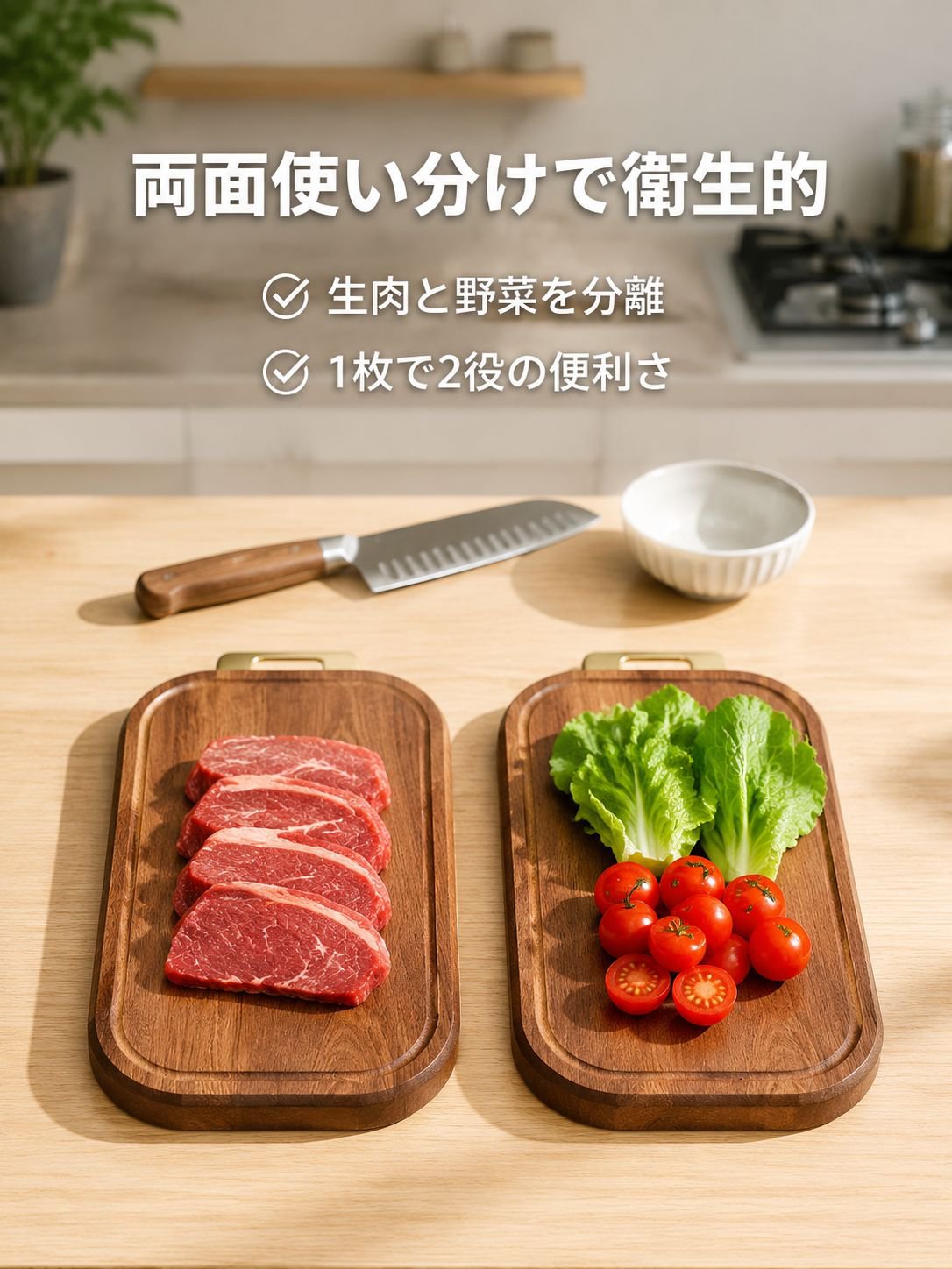 黒檀無垢まな板 防カビ耐久性