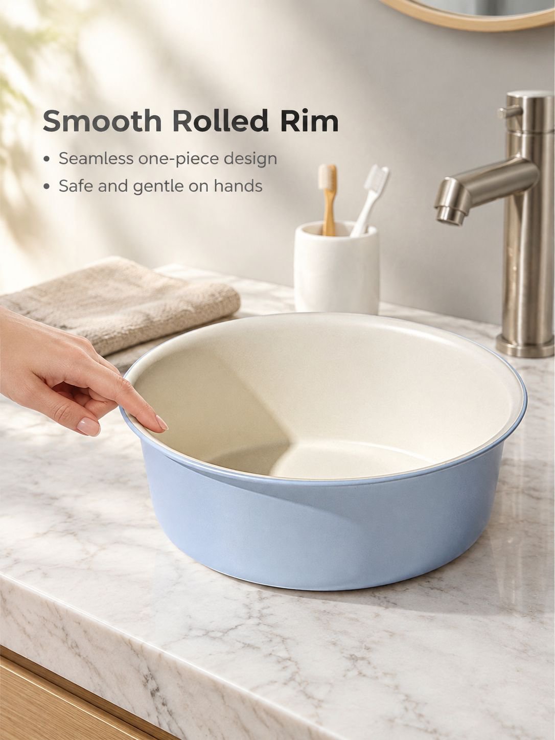 Home utility basin for soaking clothes and household items