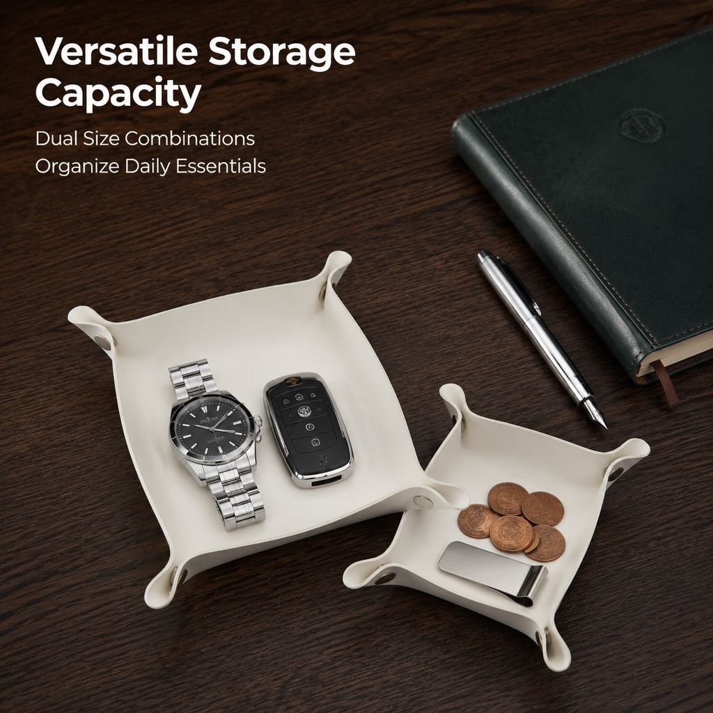Square PU Leather Storage Box