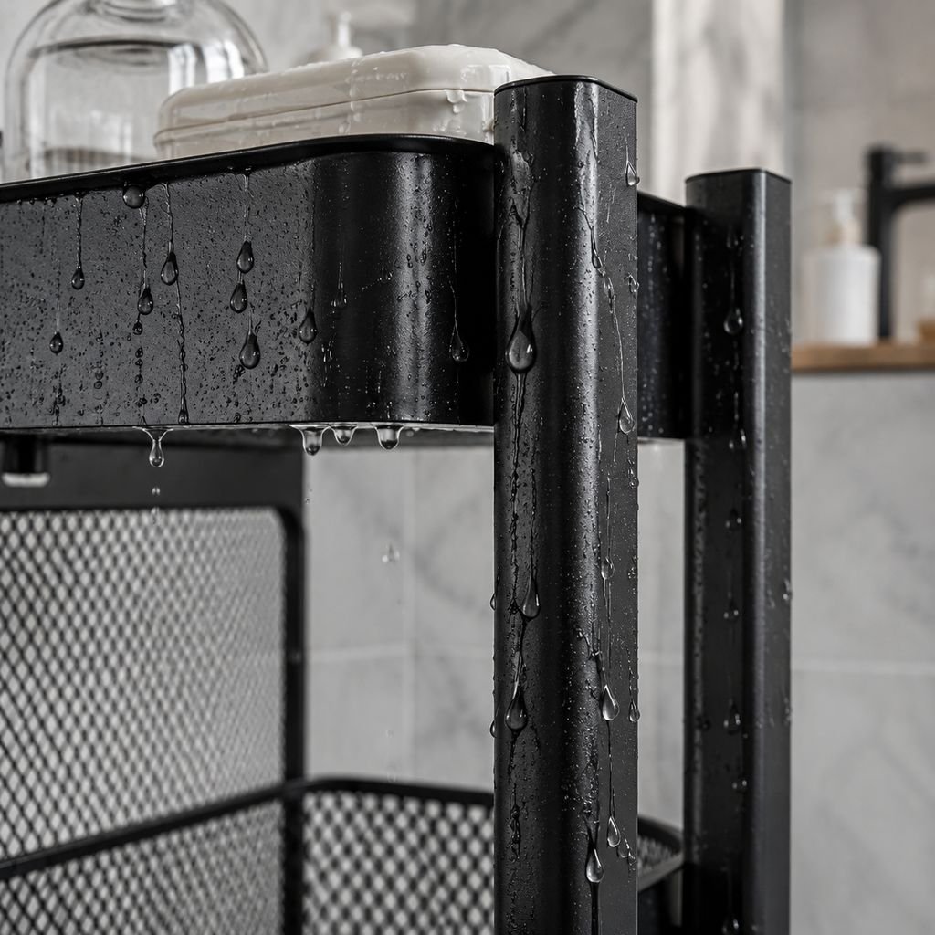 Space-saving trolley rack for home organization