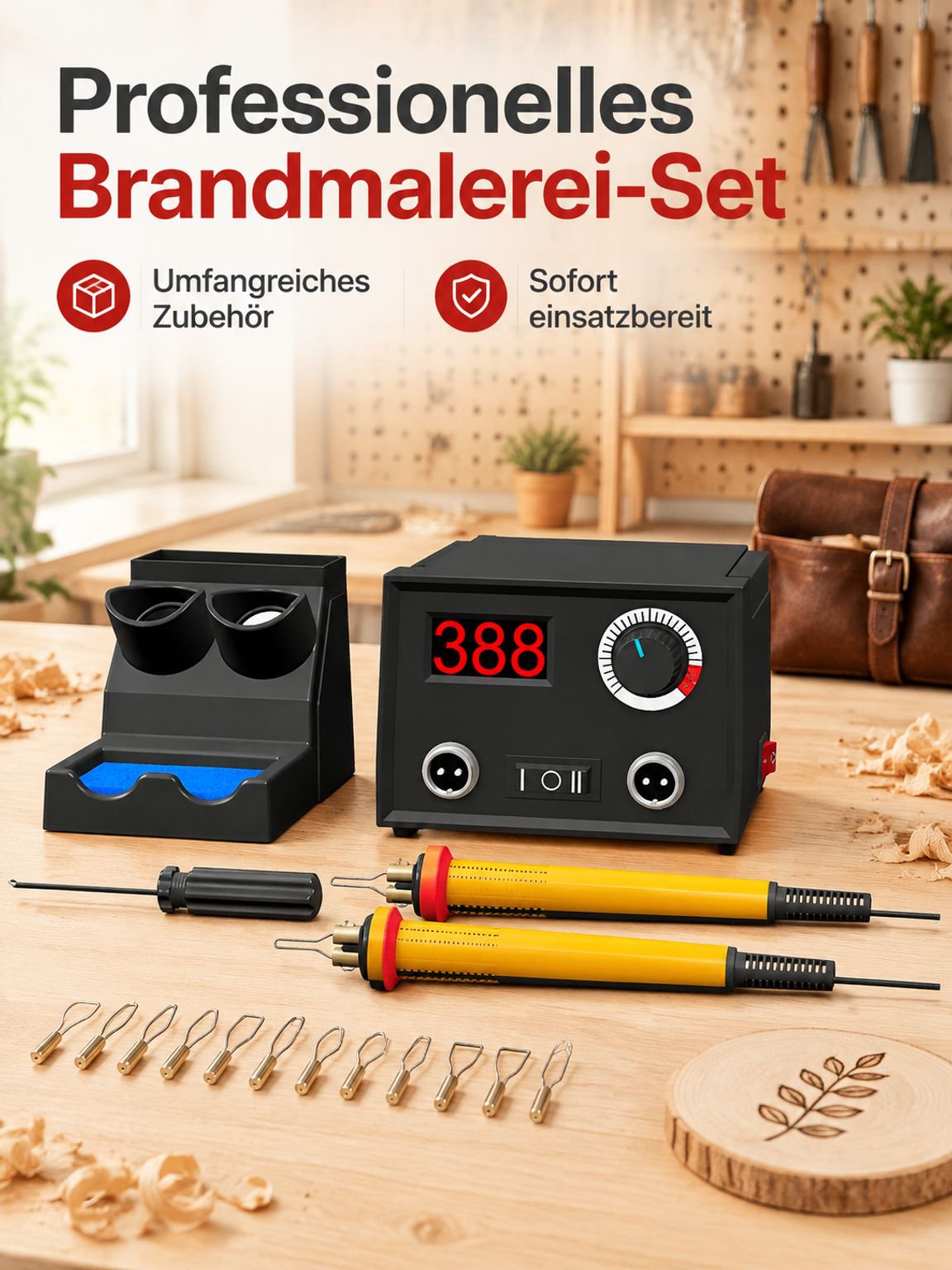  Professionelle Temperaturregelungs-Brandmalerei-Maschine Kunst-Kürbis-Holzbrett-Werkzeugsatz