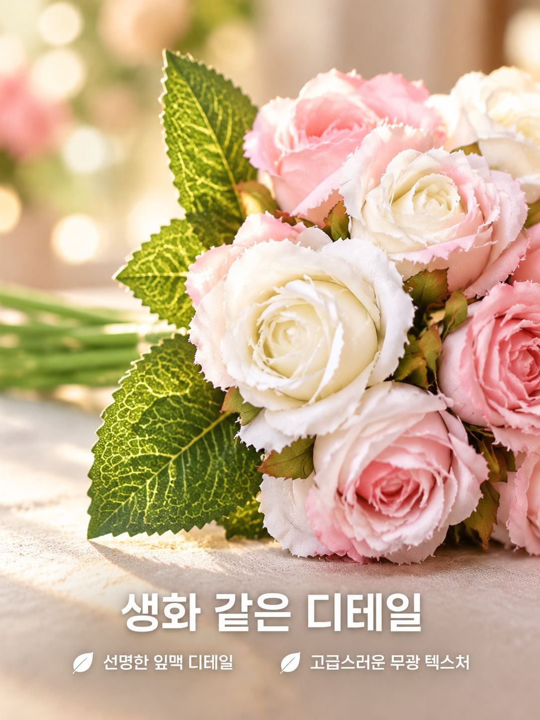 홈 장식용 미니 로즈 인조 부케
