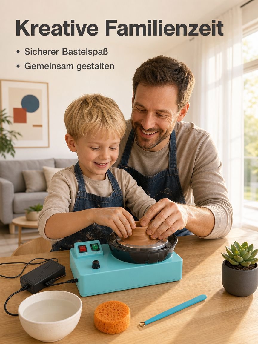 Elektrische Töpferscheibe für Kinder, ideal für Heimgebrauch und Lernzwecke