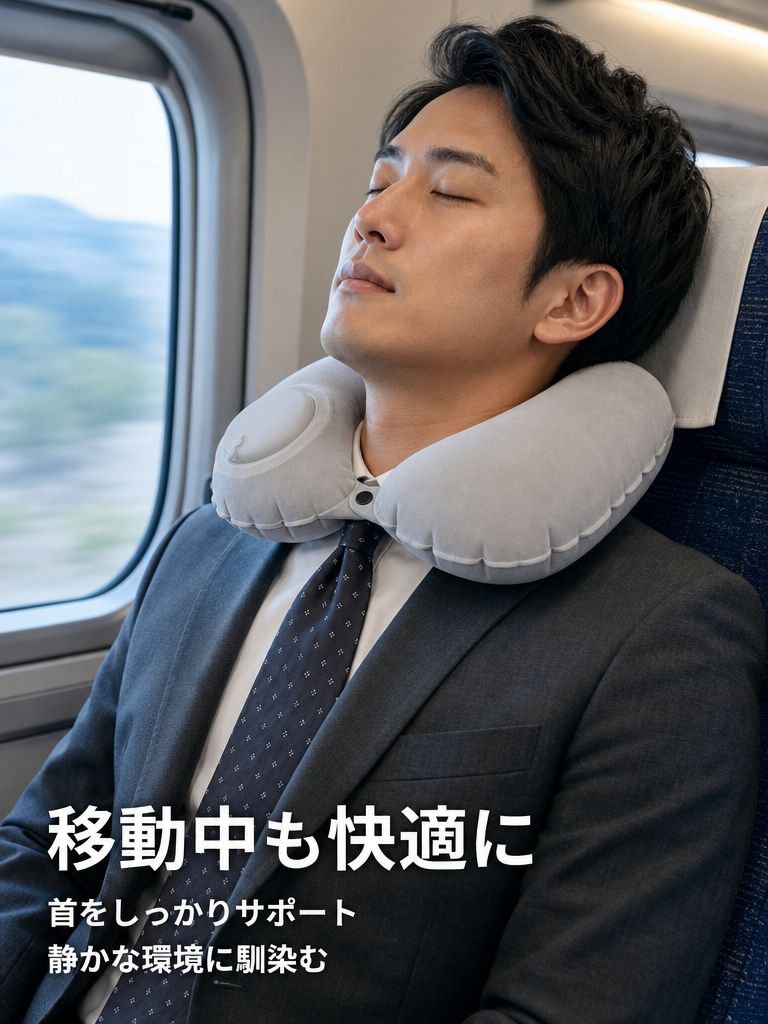 押圧式空気入りu型枕
