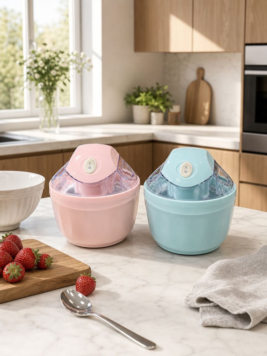 Smart Ice Cream Maker on kitchen counter