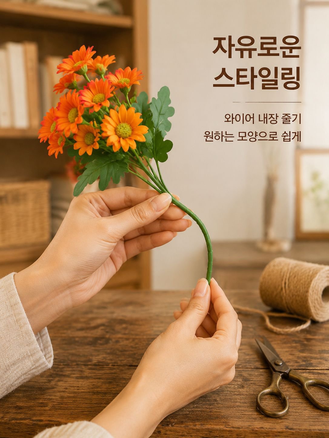 인조 꽃다발 작은 국화