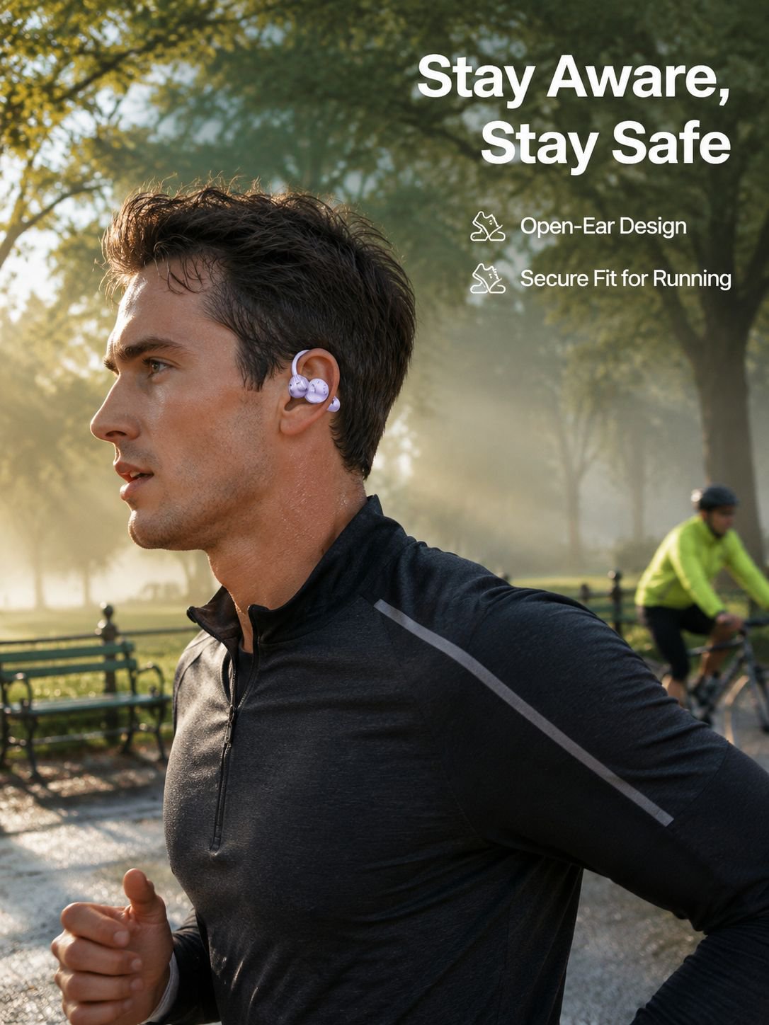 Non-in-ear Smart AI Translation Bluetooth Ear Clip, 2026 Hot-selling Global Model