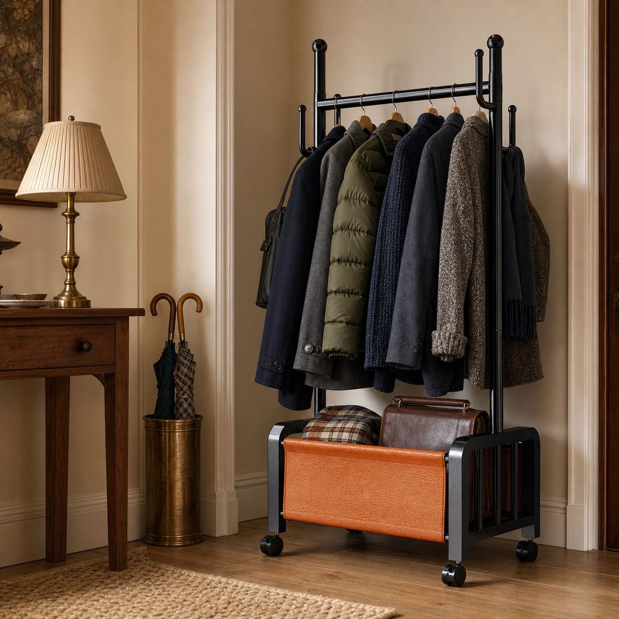 Luxury multi-functional floor coat rack for homes