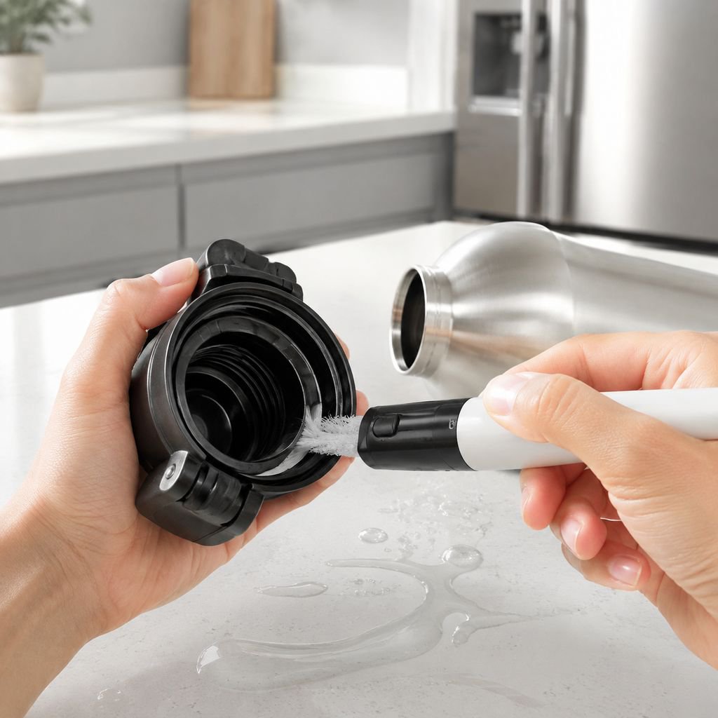 Ergonomic handle antibacterial brush for easy use