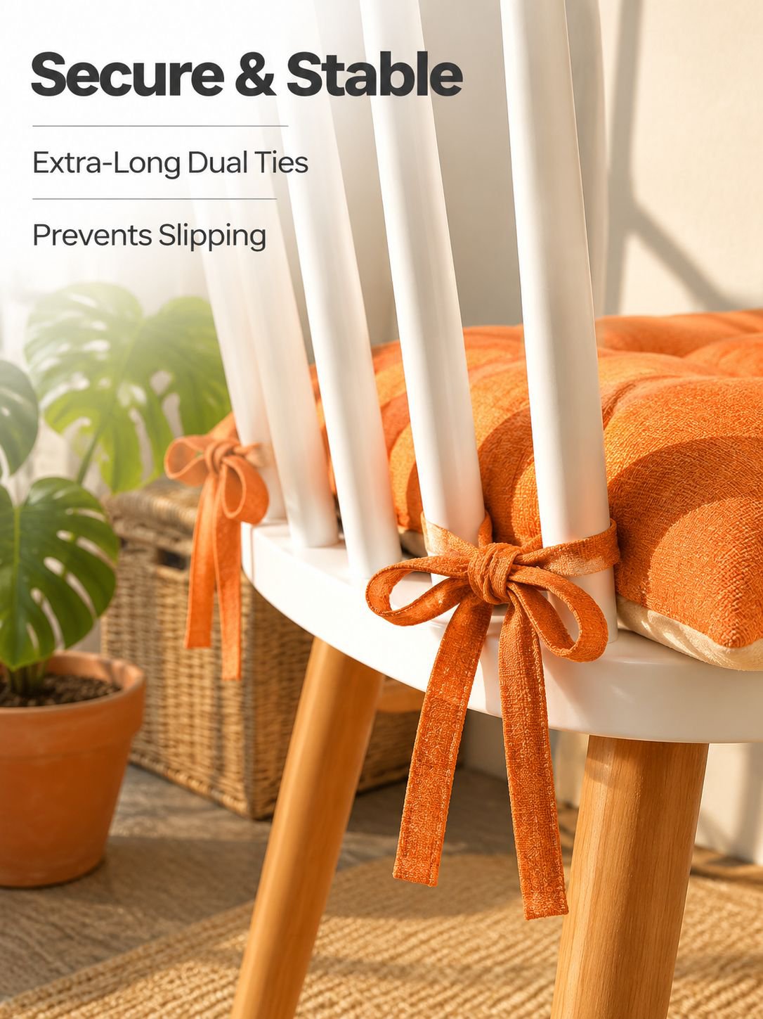 Cotton and linen thickened seat cushion