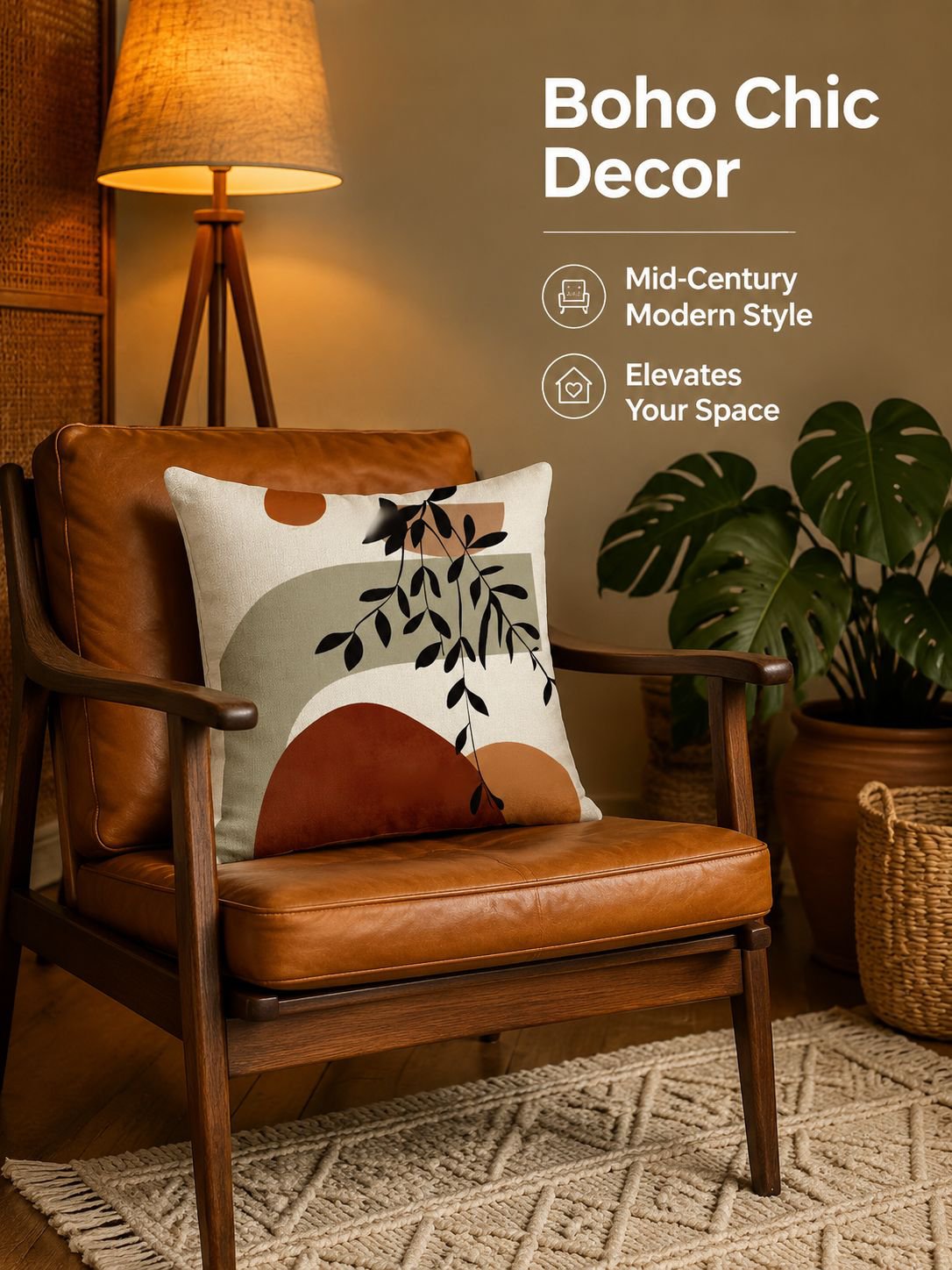 Olive leaf sunset linen pillowcase