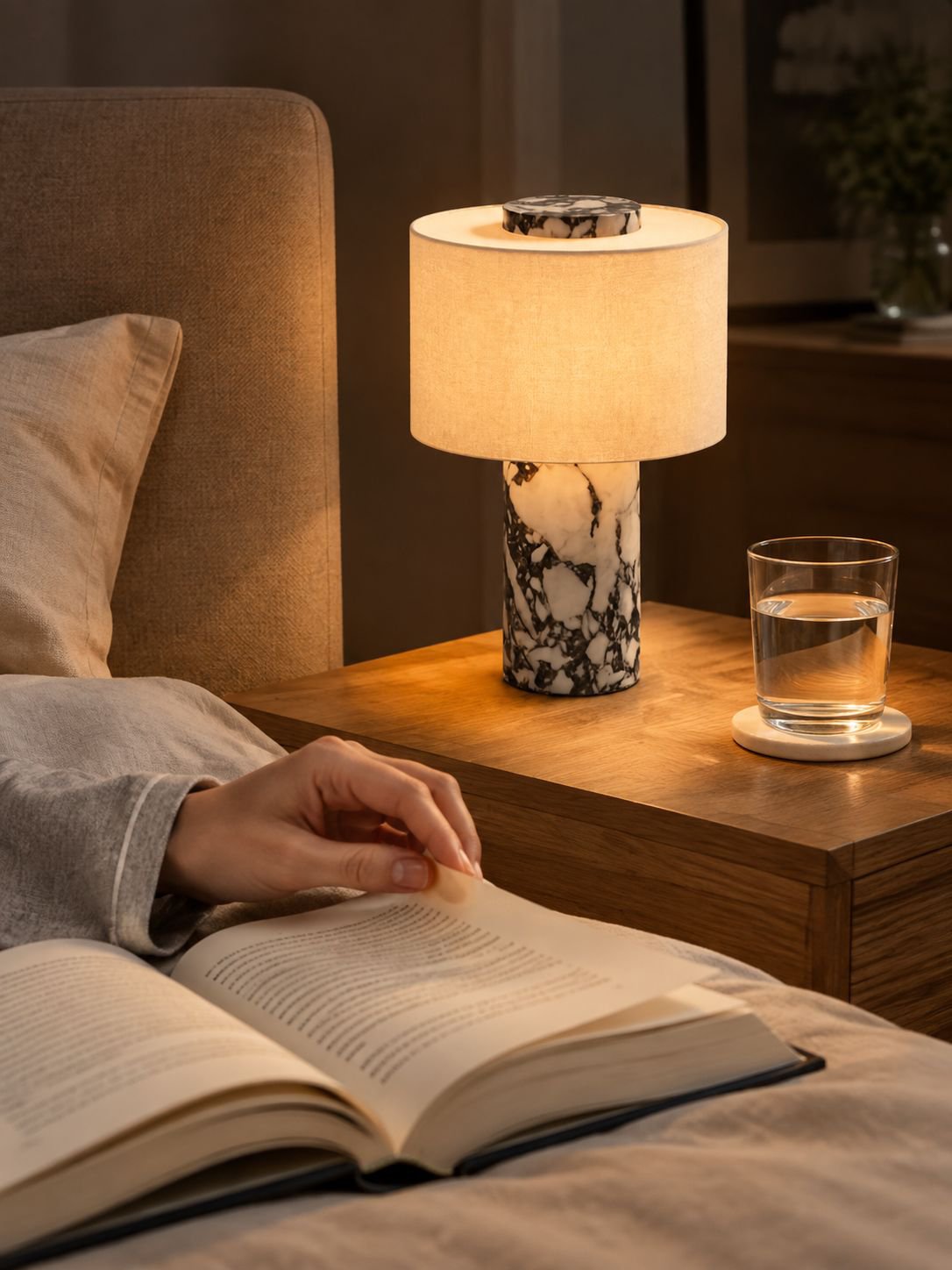 Luxus-Marmor-Ambiente-Tischlampe