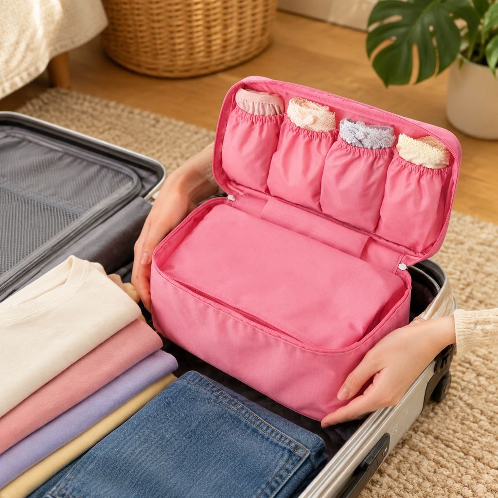 Bolsa de almacenamiento portátil para ropa interior de viaje