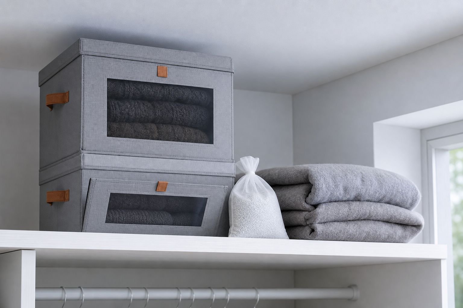 Seitlich öffnender Kleiderorganizer im Kleiderschrank
