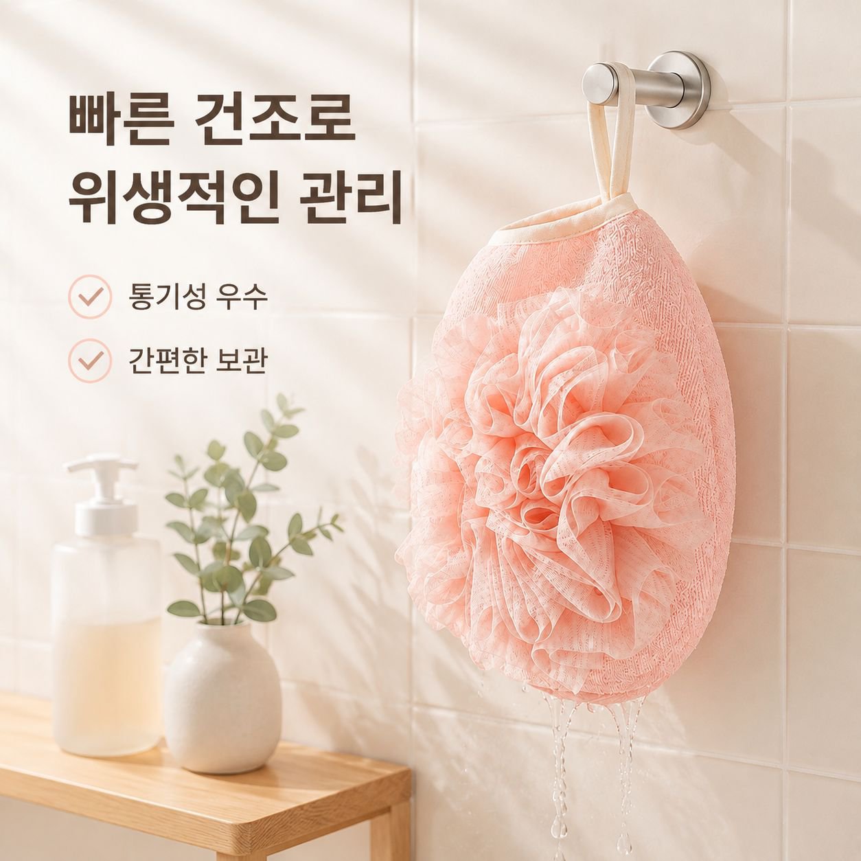 2-in-1 목욕 타월/목욕 스펀지