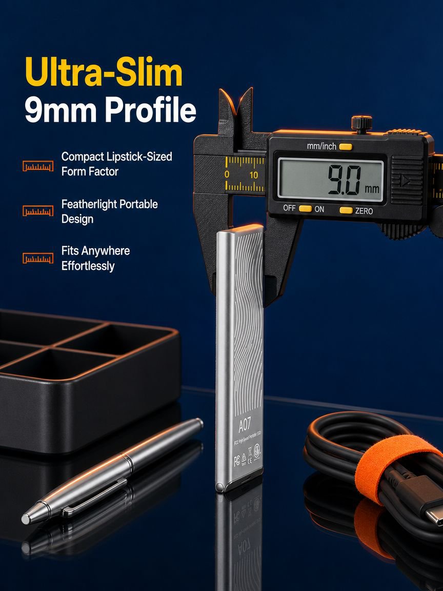 High-speed portable SSD for professionals