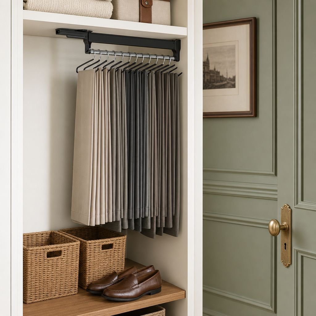 Home Closet Top Mount Retractable Multifunctional Organizer