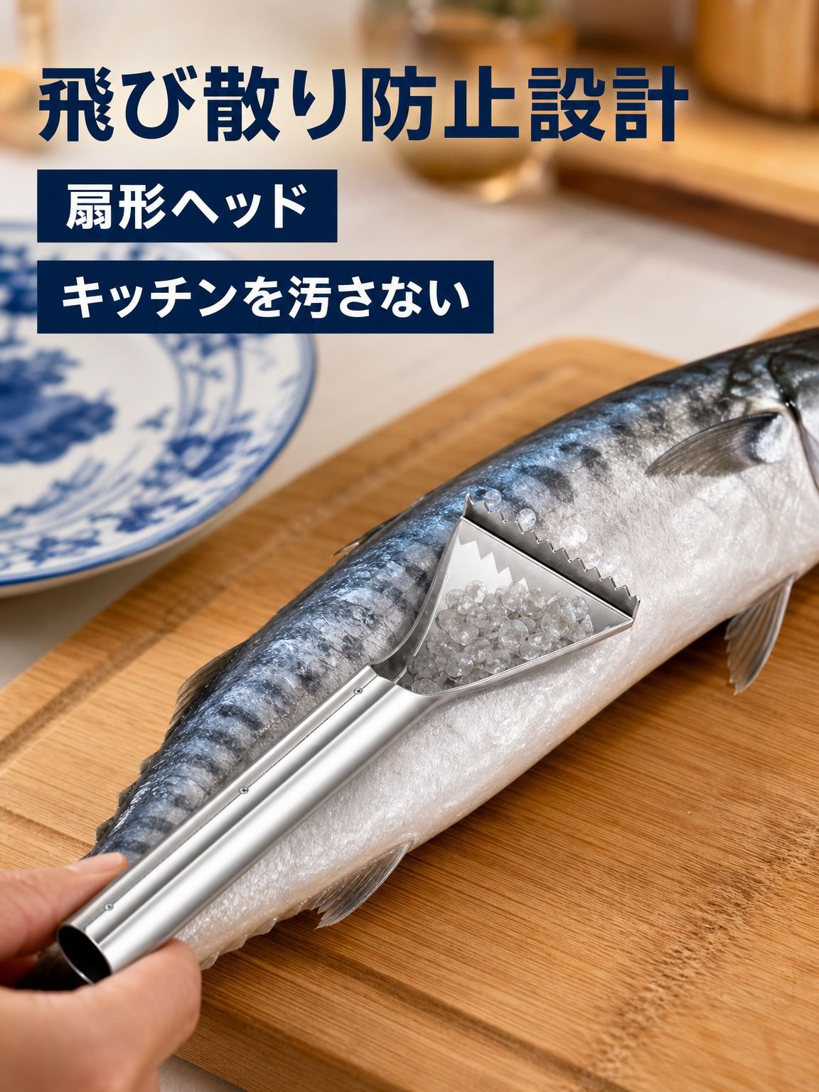 ステンレス製魚のうろこ取りツール