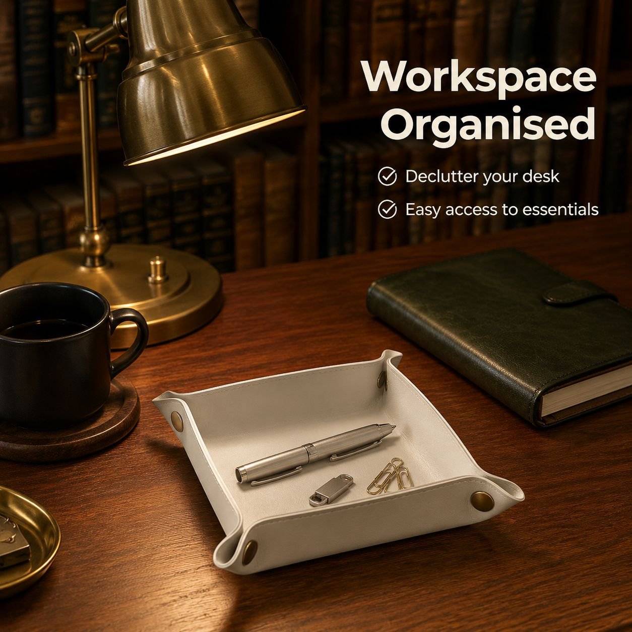 Square PU Leather Storage Box