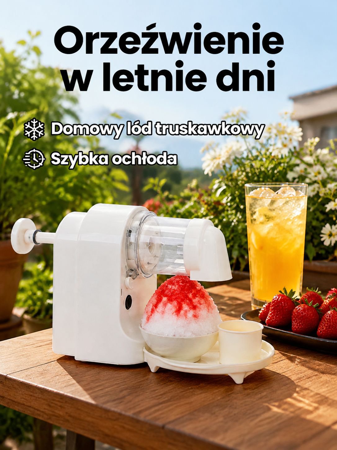 Idealna do przygotowania letnich napojów z lodem śnieżnym