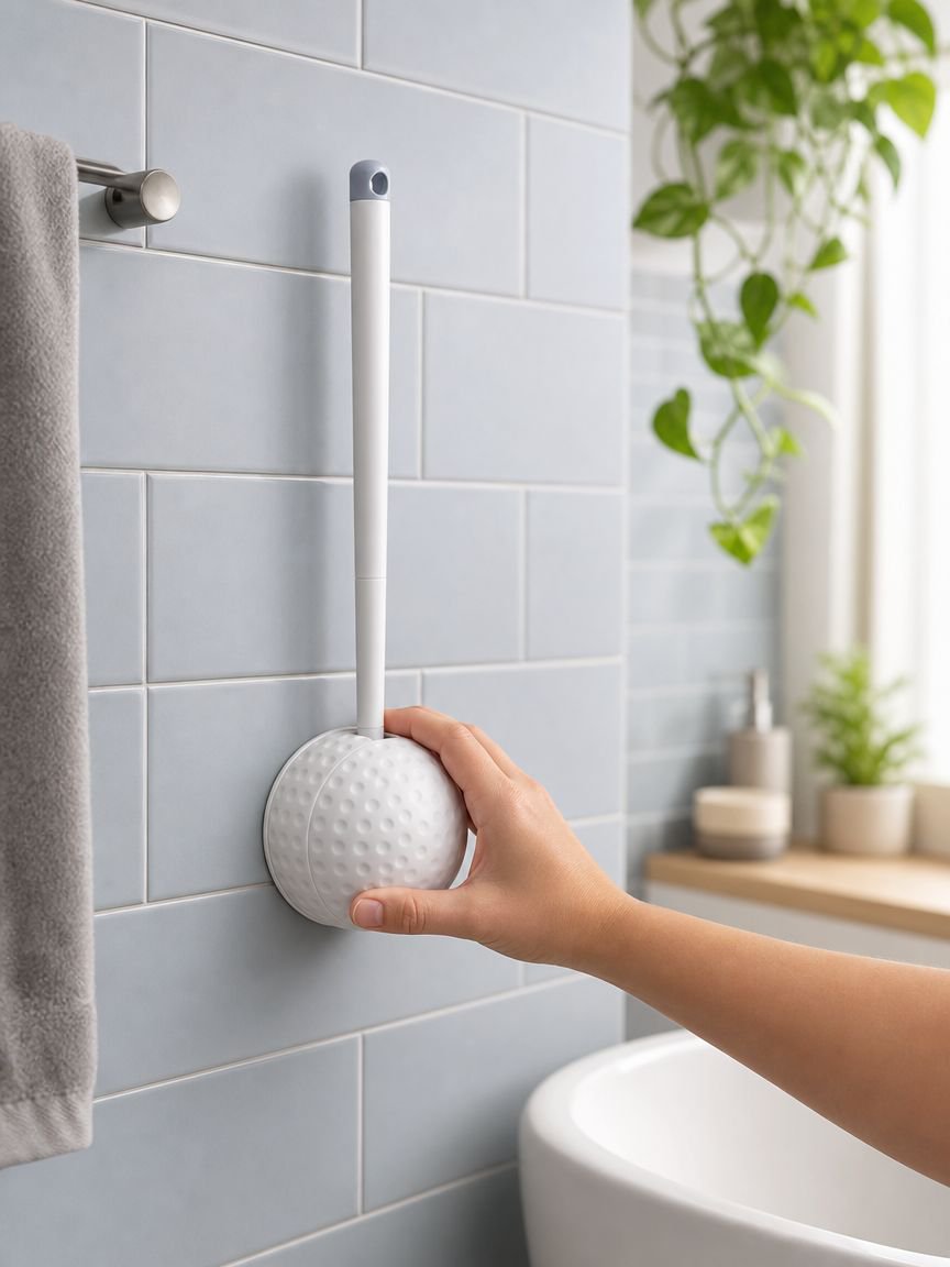 Golf Double-Sided Toilet Brush showing flexible bristles