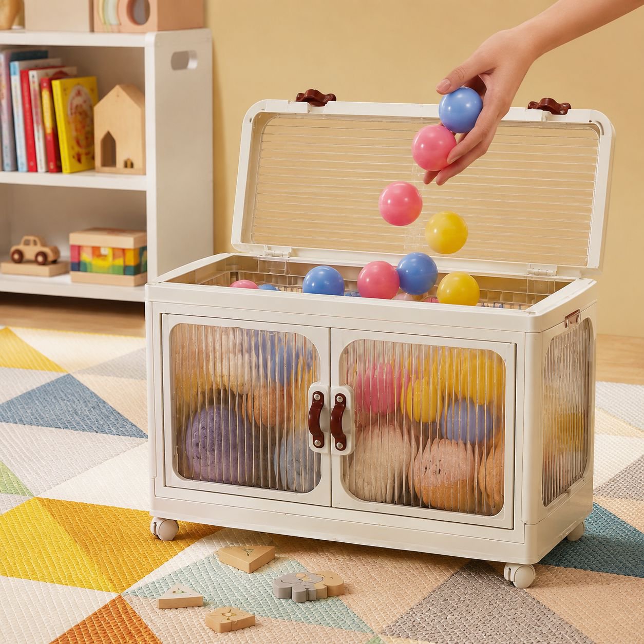 Caja organizadora de juguetes de plástico multifuncional
