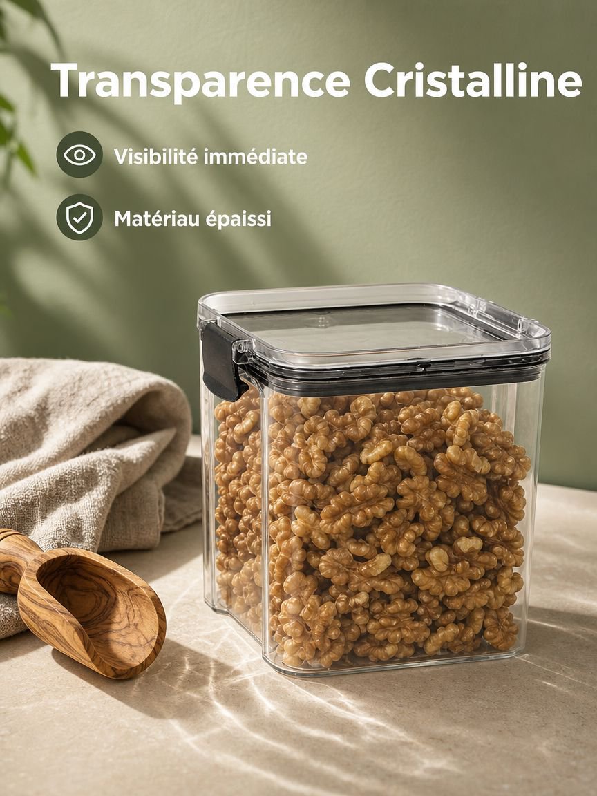 Boîte de conservation multifonction pour friandises et céréales
