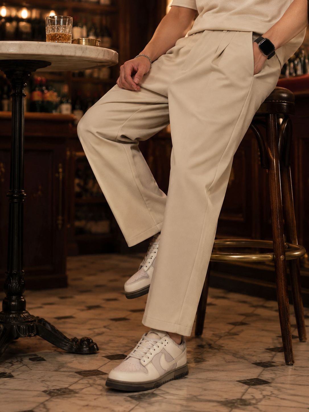 Pantalon homme large, facile à assortir avec toutes les tenues