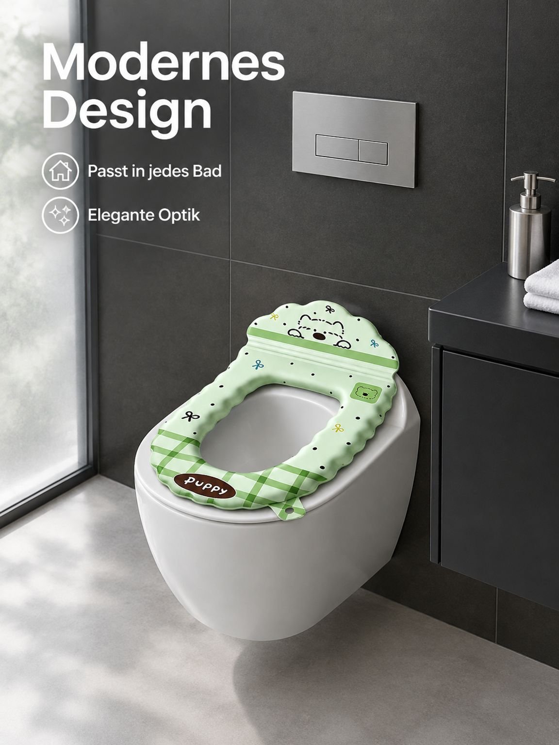 Bequeme Rückenlehne Toilettensitzauflage