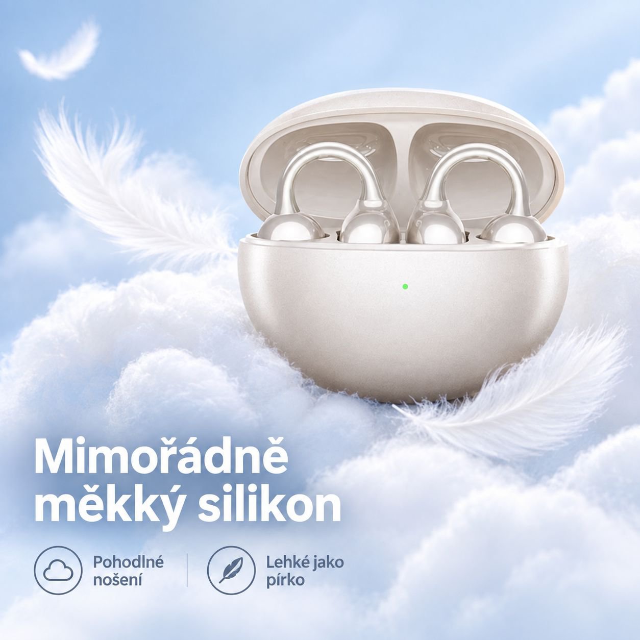 Sportovní Bluetooth sluchátka s klipem na uši, potlačením hluku a kostním vedením