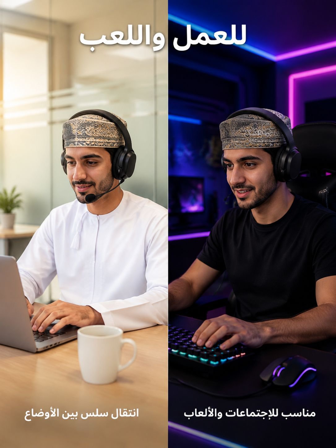 سماعة رأس بلوتوث متعددة الوظائف 4 في 1 