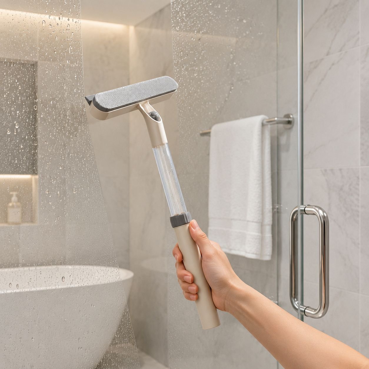 Refillable Window Squeegee for Effortless Glass Cleaning