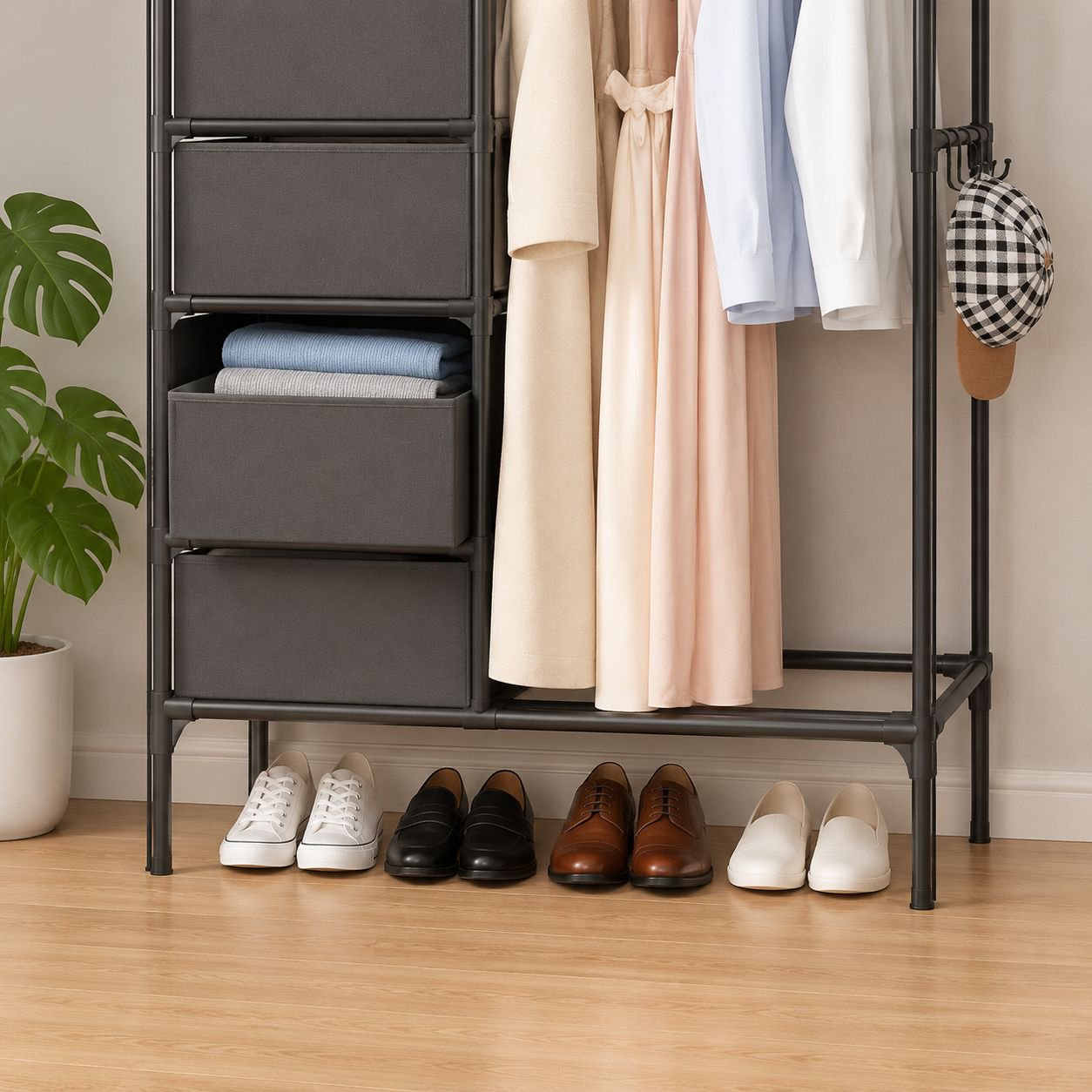 Home Bedroom Small Economical Wardrobe, Simple Assembly Durable Storage Cabinet