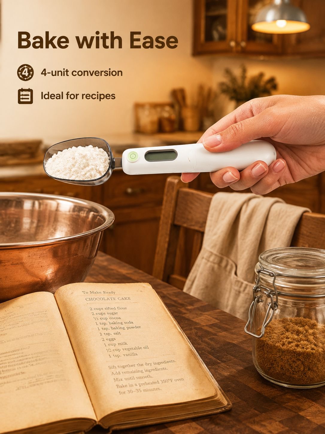 High precision electronic scale measuring spoon