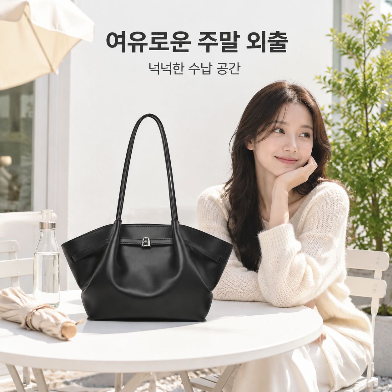 가을 겨울 출퇴근용 숄더백, 한국 스타일 대용량 부드러운 가죽 토트백