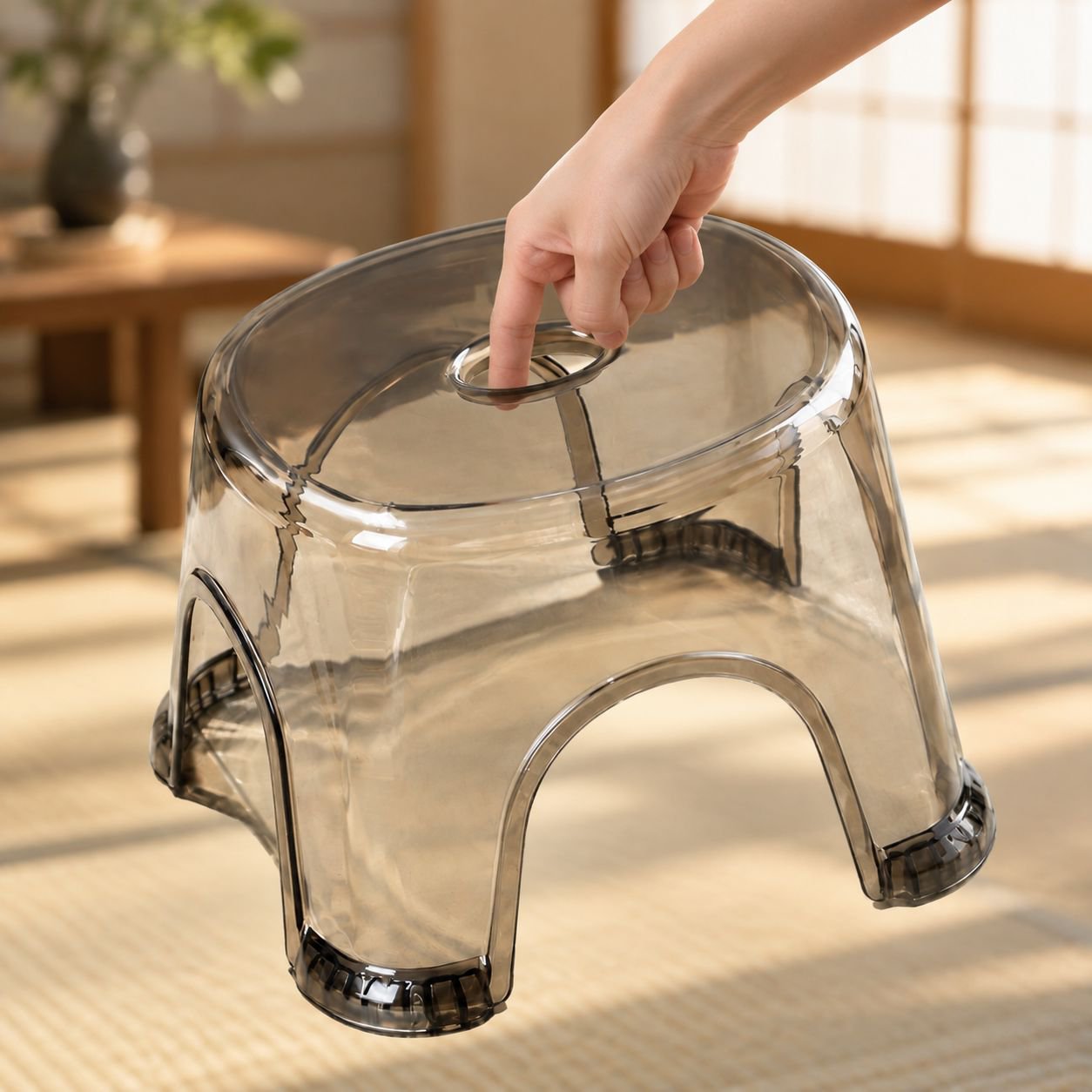 プラスチック製透明スツール
