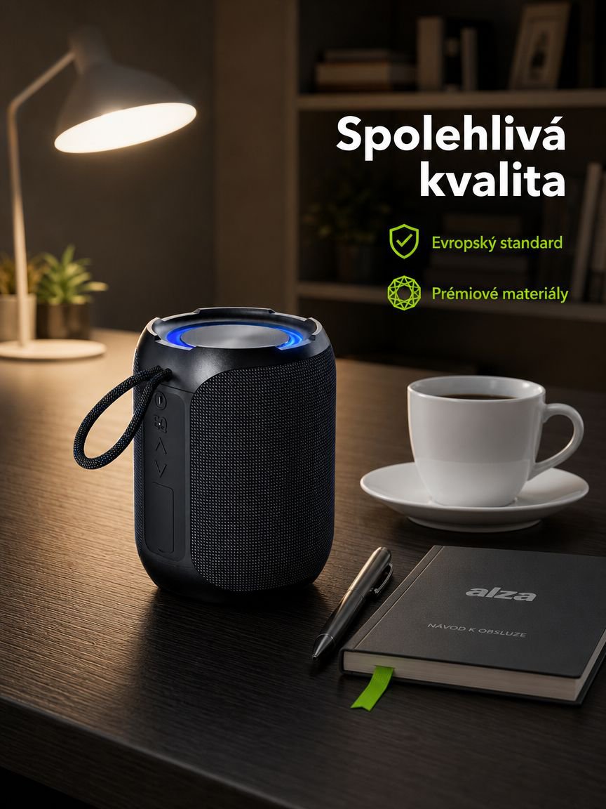 Bezdrátový reproduktor připojený k mobilnímu telefonu