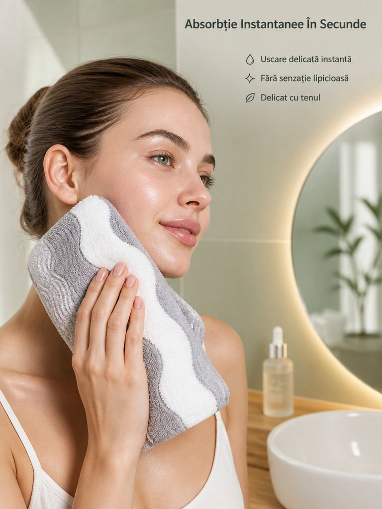 Prosop absorbant în două nuanțe