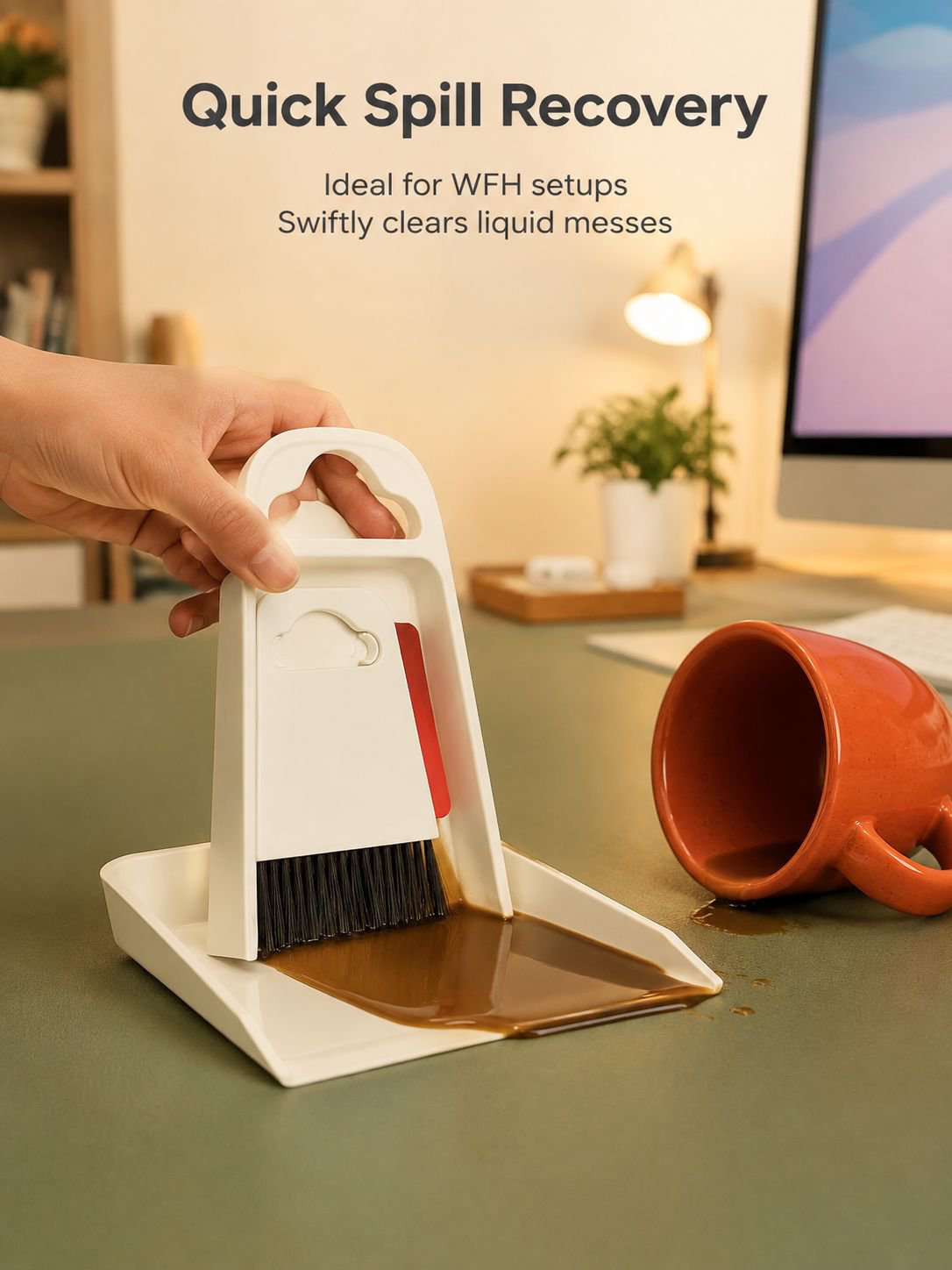 Lightweight portable mini broom for household use